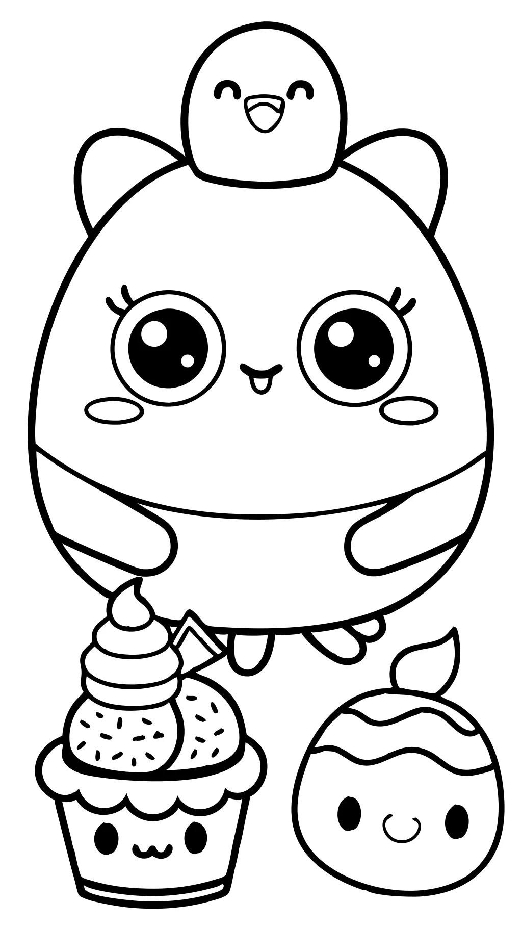 easy printable kawaii cute coloring pages